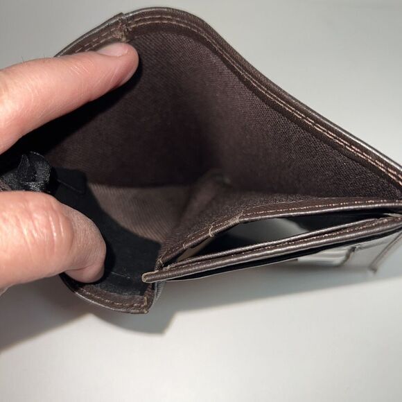 Bifold Wallet Genuine Leather Mens Brown Multi Compartments ClassicCore NormCore - Picture 4 of 6